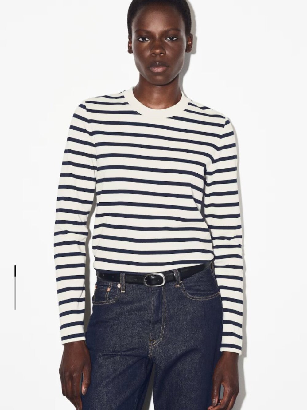 COS striped clean cut regular long sleeve tee